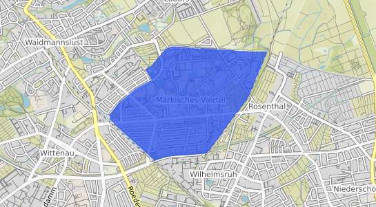 Bodenrichtwertkarte Berlin M&auml;rkisches Viertel